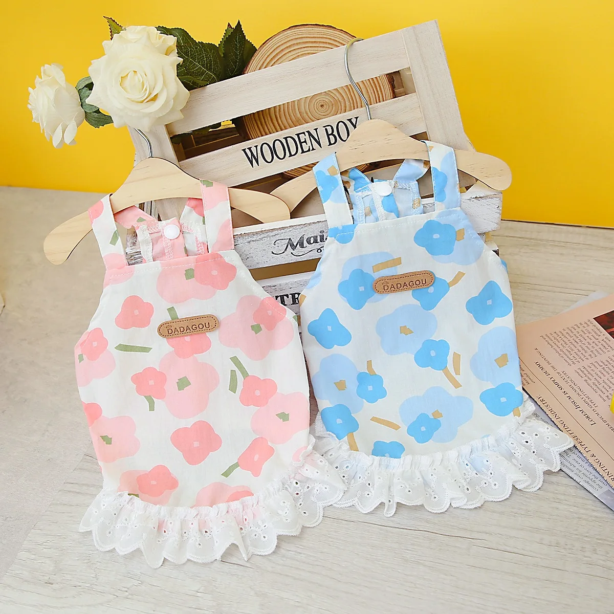 Blue Morning Glory Pet Costume Summer Dog Clothes Puppy Romantic Flower Dress Teddy Breathable Dress Female Dog Clothes 
Blue Morning Glory Pet Costume Summer Dog Clothes Puppy Romantic Flower Dress Teddy Breathable Dress Female Dog Clothes