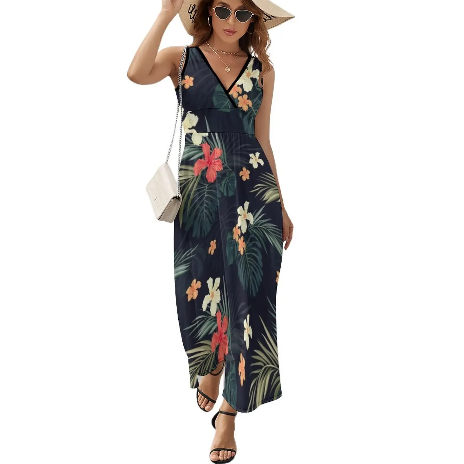 Dark tropical flowers Sleeveless Dress summer dress woman 2024 trendy women long dresses
Dark tropical flowers Sleeveless Dress summer dress woman 2024 trendy women long dresses