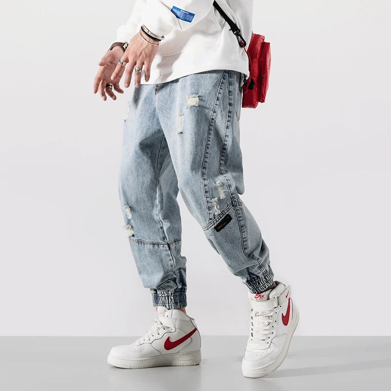Japanese Vintage Fashion Men Jeans Loose Fit Spliced Ripped Denim Cargo Pants Hombre Harem Trousers Streetwear Hip Hop Jeans Men
Japanese Vintage Fashion Men Jeans Loose Fit Spliced Ripped Denim Cargo Pants Hombre Harem Trousers Streetwear Hip Hop Jeans Men
