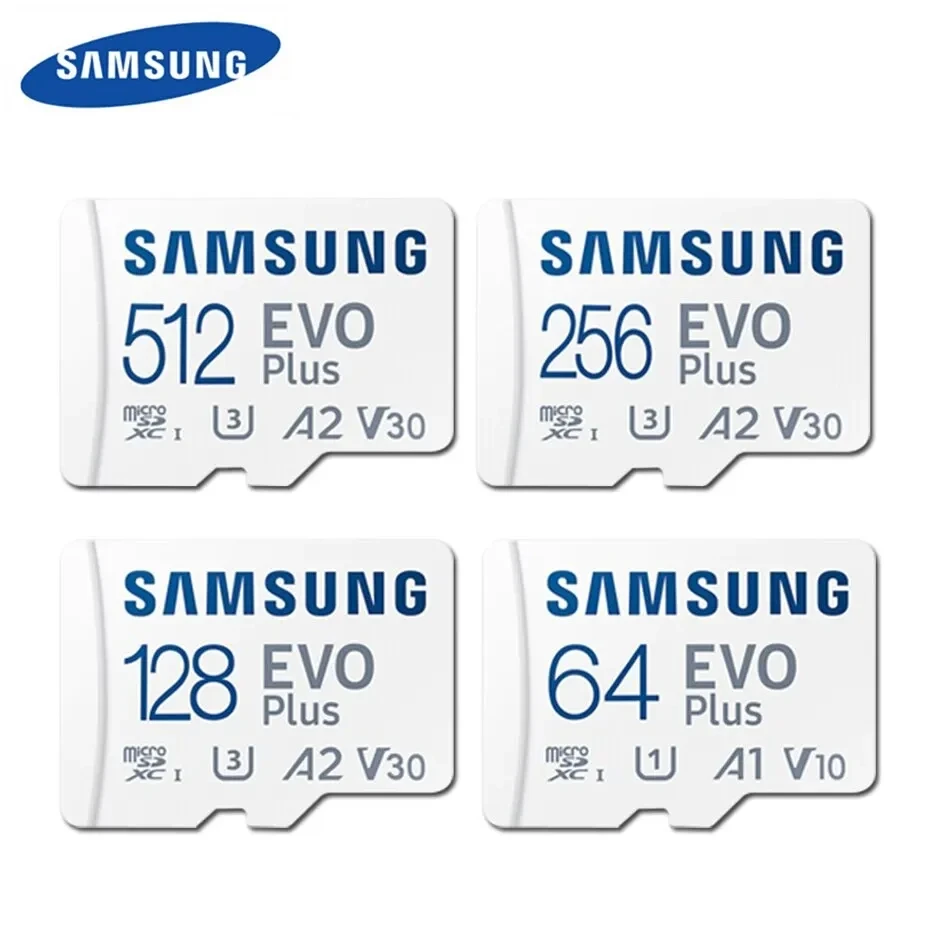 

SAMSUNG EVO Plus Micro SD 512GB Memory Card C10 TF MicroSD Cards SDXC 64GB 128GB 256GB U3 V30 4K For Phone Drone Camera