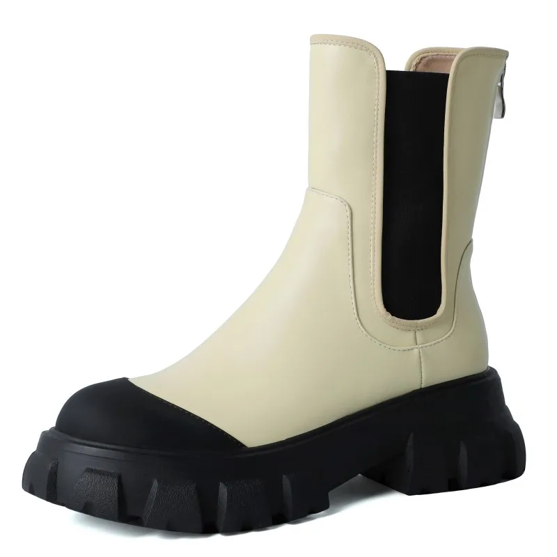 Spring Autumn Women Shoes Brand Designs Mixed Color Booties Retro Round Toe Zipper Platform Ankle Boots Comfy Flat Runway Boots
Spring Autumn Women Shoes Brand Designs Mixed Color Booties Retro Round Toe Zipper Platform Ankle Boots Comfy Flat Runway Boots