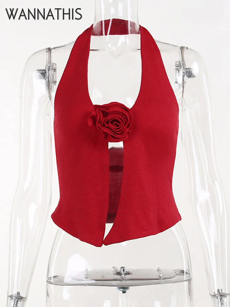 WannaThis 3d Floral Halterneck Knitted Vest Top Women Sexy Sleeveless Hollow Out Backless Tank Top Women Summer New rop Top
WannaThis 3d Floral Halterneck Knitted Vest Top Women Sexy Sleeveless Hollow Out Backless Tank Top Women Summer New rop Top