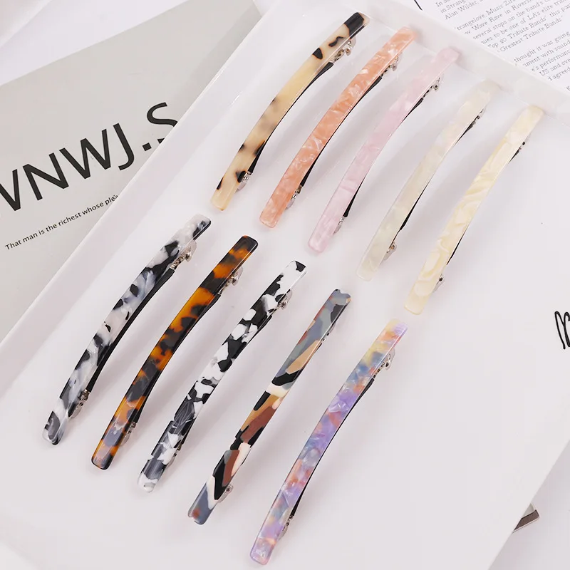 New Hair Accessories for Women Acetic Acid Hairpins for Back of Head Spring Clips Temperament Ponytail Hairpins One-word Clips
New Hair Accessories for Women Acetic Acid Hairpins for Back of Head Spring Clips Temperament Ponytail Hairpins One-word Clips