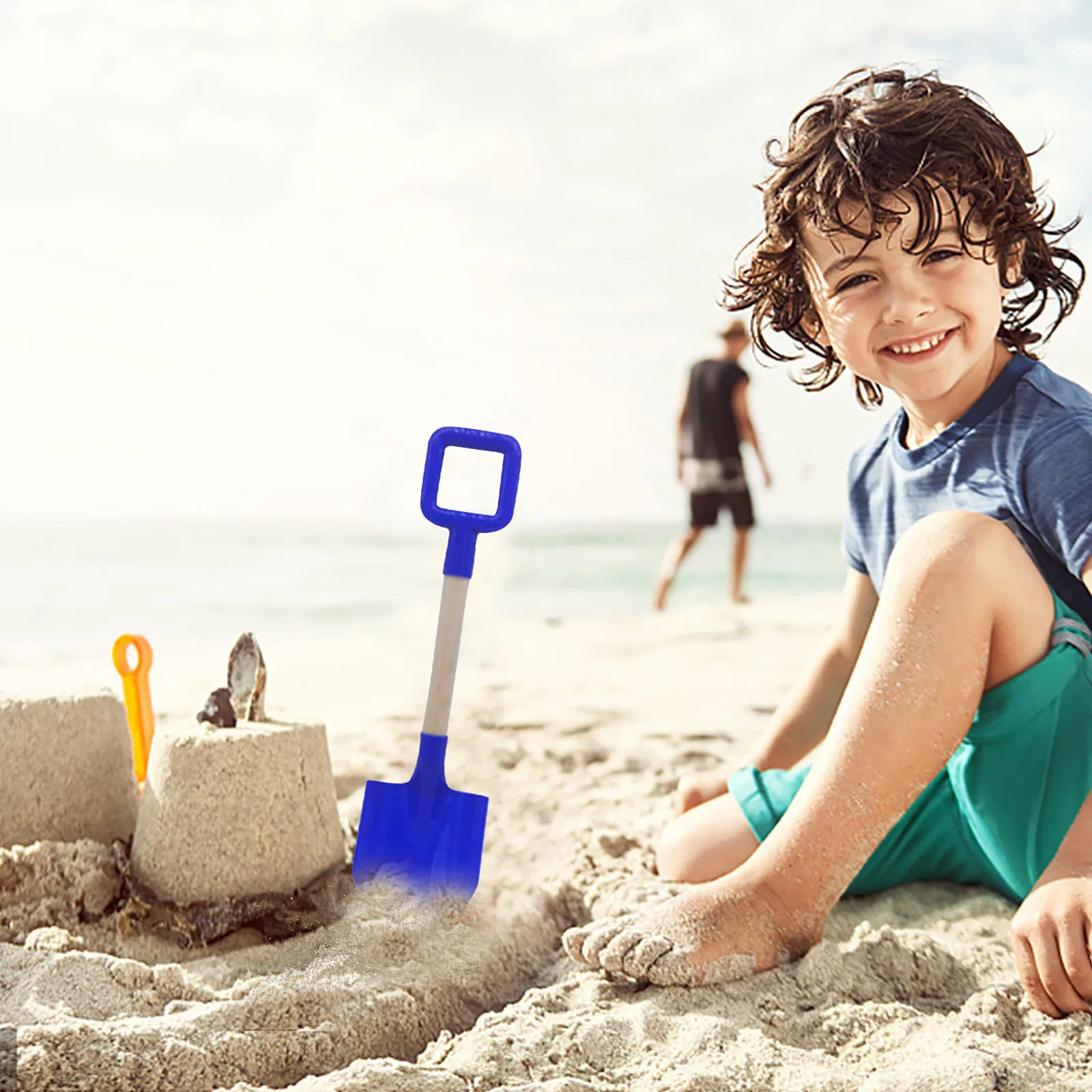 

1pcs Children'S Snow Shovel Children'S Beach Shovel With Wooden Handle Jeux Exterieur Enfant Accesorios De Playa Piaskownica