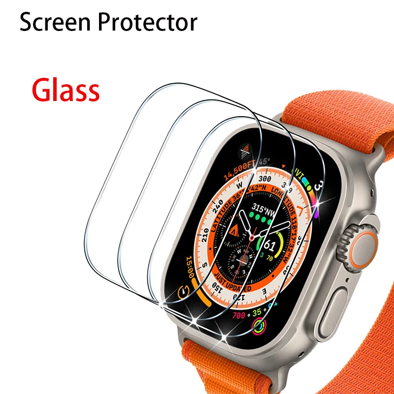 

Screen Protector For Apple Watch Ultra 49mm Accessories Anti-Scratch Waterproof Tempered Glass HD Full Film iWatch Ultra 49 mm