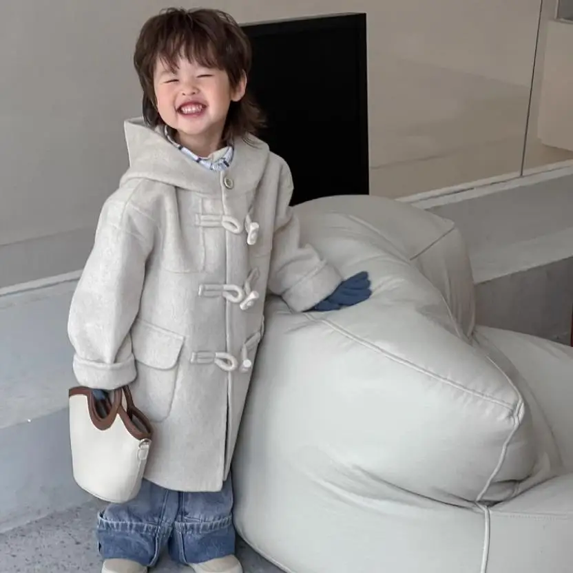 2023 Winter New Children's Wool Coat Double-Sided Cashmere Plush Warm Hooded Overcoat Boys Girls Christmas Jacket A3241
2023 Winter New Children's Wool Coat Double-Sided Cashmere Plush Warm Hooded Overcoat Boys Girls Christmas Jacket A3241