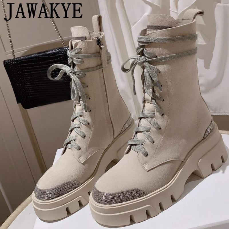 Kid Suede Platform Ankle Boots Women Shoes Lace Up Chunky Flat Heels Ladies Winter Shoes Casual Slip On Botas Femininas 2022
Kid Suede Platform Ankle Boots Women Shoes Lace Up Chunky Flat Heels Ladies Winter Shoes Casual Slip On Botas Femininas 2022