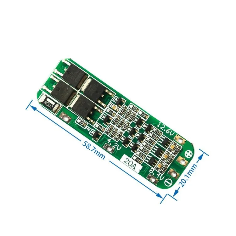 

New Arrival 3S 20A Li-ion Lithium Battery 18650 Charger PCB BMS Protection Board 12.6V Cell 64x20x3.4mm Module