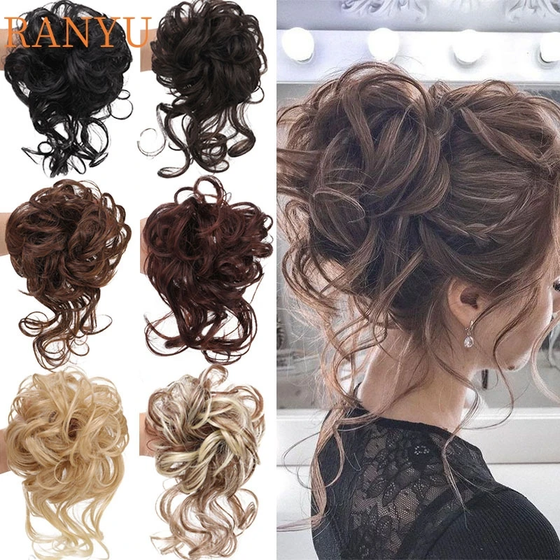 RANYU Synthetic Messy Bun Curly Wig with Braid Elastic Wig for Women Synthetic Wrap Curly Ponytail
RANYU Synthetic Messy Bun Curly Wig with Braid Elastic Wig for Women Synthetic Wrap Curly Ponytail