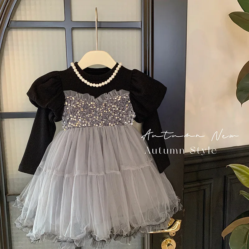 Children's Clothing Girls' Autumn Dress Children's High Sense Mesh Princess Dress Little Girl's Gray Dress
Children's Clothing Girls' Autumn Dress Children's High Sense Mesh Princess Dress Little Girl's Gray Dress