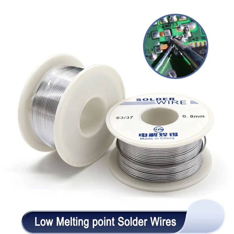 1~5pcs Solder Wire 0.8/1.0mm 50g/100g 63/37 Welding Wire 2% Flux Low Melting Point For Electric Soldering Iron
1~5pcs Solder Wire 0.8/1.0mm 50g/100g 63/37 Welding Wire 2% Flux Low Melting Point For Electric Soldering Iron
