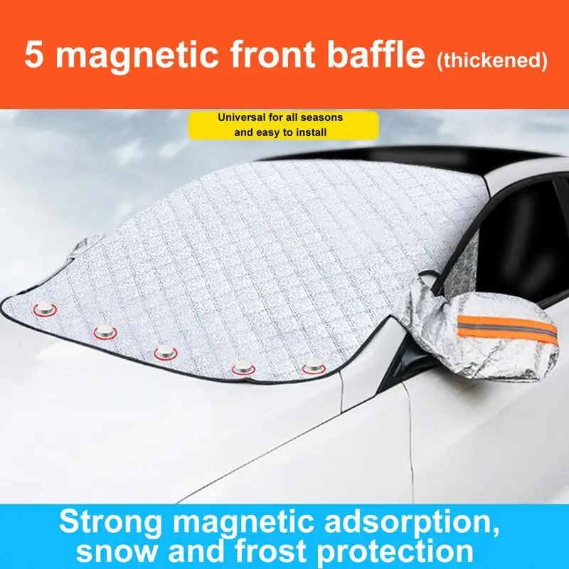 Windshield Snow Ice Frost Protector Cover With Four Layer Fabric Side Wall Design And Reflective Strips Automotive for Cars suv
Windshield Snow Ice Frost Protector Cover With Four Layer Fabric Side Wall Design And Reflective Strips Automotive for Cars suv