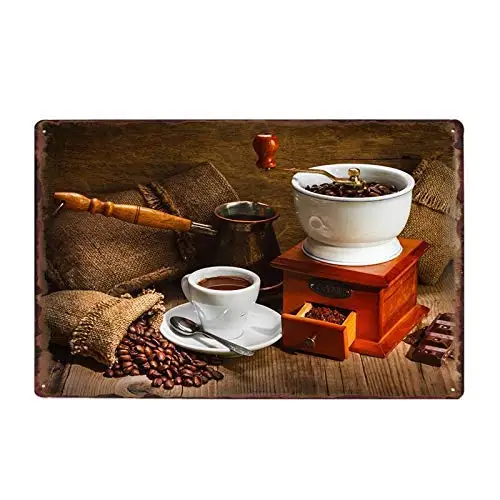 

Patisaner New Coffee Sign Retro tin Sign Cafe Decoration Wall Art Plaque Metal Vintage Home Decoration 20x30cm-2