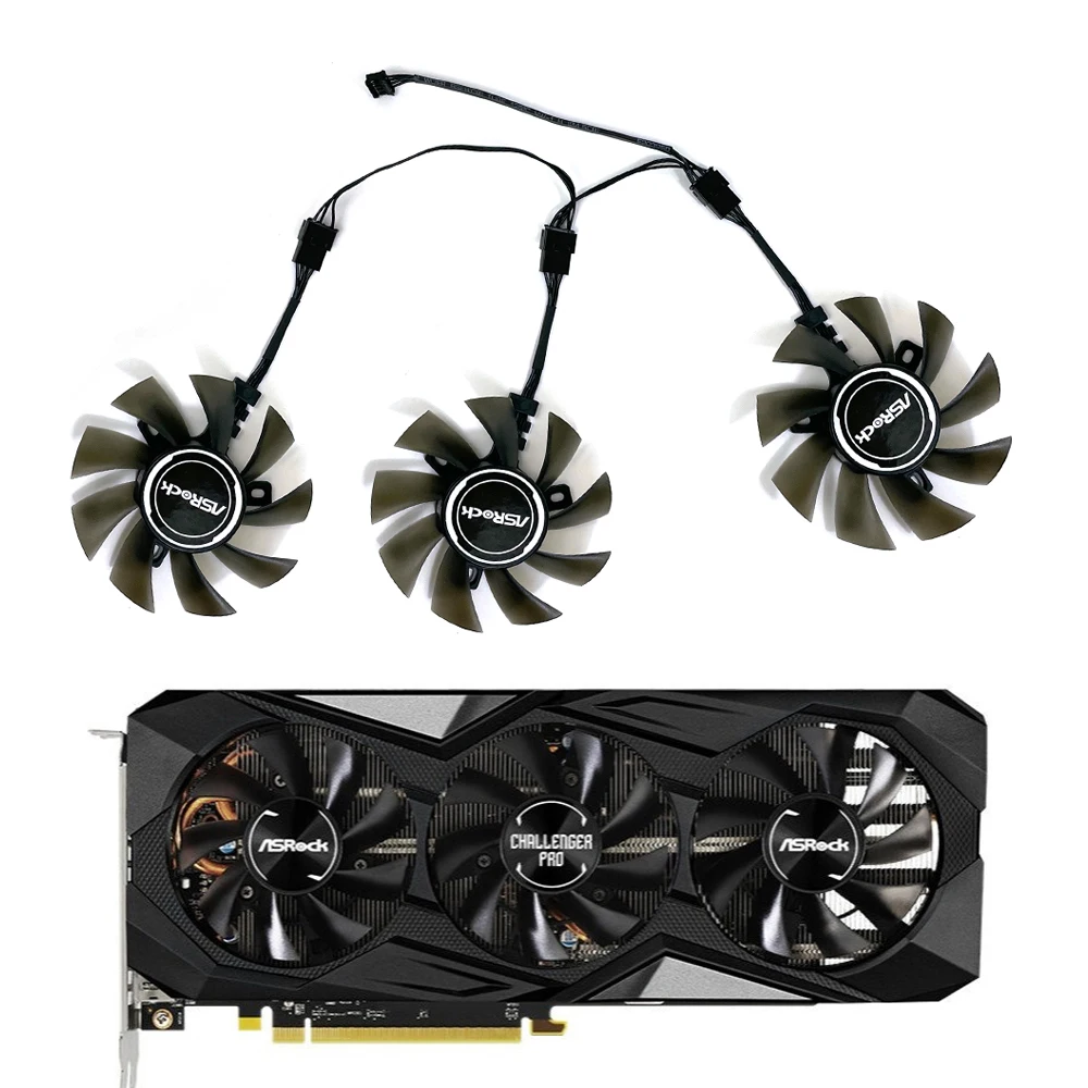 75MM NEW 3PCS 4PIN T129215BU Cooling Fan Radeon RX 5700 XT GPU FAN For Asrock Radeon RX 5700 XT Challenger Pro Video Card Fan
75MM NEW 3PCS 4PIN T129215BU Cooling Fan Radeon RX 5700 XT GPU FAN For Asrock Radeon RX 5700 XT Challenger Pro Video Card Fan