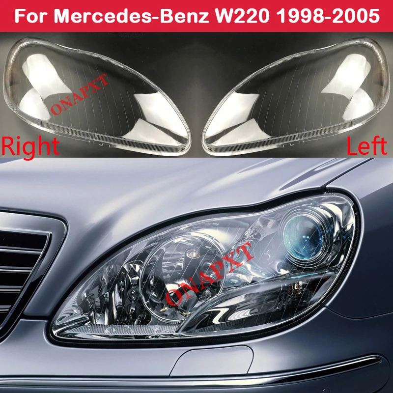 For Mercedes-Benz W220 S600 S500 S320 S350 S280 1998-2005 Car Front Headlight Cover Auto Headlamp Clear Lens Glass Shell
For Mercedes-Benz W220 S600 S500 S320 S350 S280 1998-2005 Car Front Headlight Cover Auto Headlamp Clear Lens Glass Shell