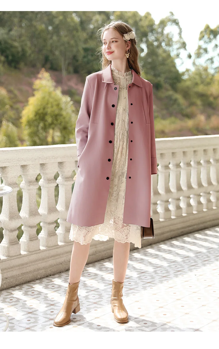 I BELIEVE YOU British Trench Coat Women Mid-length 2023 Autumn New High-grade Gentle Retro Turn-down Collar Jackets 2234185356 I BELIEVE YOU British Trench Coat Women Mid-length 2023 Autumn New High-grade Gentle Retro Turn-down Collar Jackets 2234185356