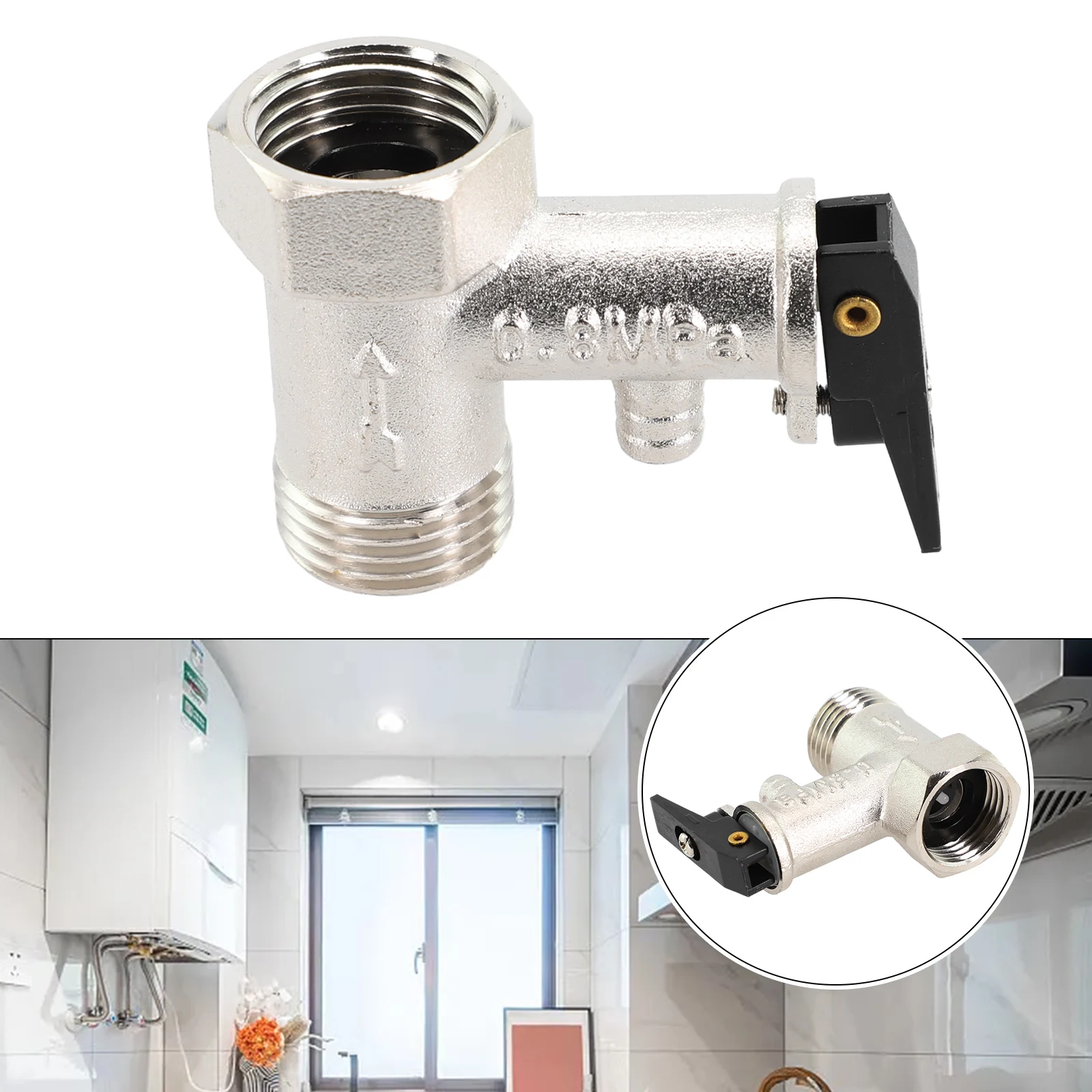 Bath Supplies Relief Valve Safety Check Valve Safety Valve Home Improvement Protect Against Overpressure 1/2inch(DN15)
Bath Supplies Relief Valve Safety Check Valve Safety Valve Home Improvement Protect Against Overpressure 1/2inch(DN15)