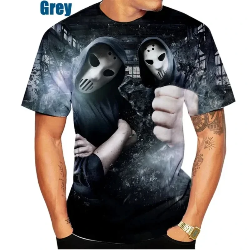 DJ Masked Person 3D Print O-Neck Tshirt Men Angerfist Fashion Tees Casual Short Sleeve Oversized Y2K Harajuku Unisex Clothing
DJ Masked Person 3D Print O-Neck Tshirt Men Angerfist Fashion Tees Casual Short Sleeve Oversized Y2K Harajuku Unisex Clothing