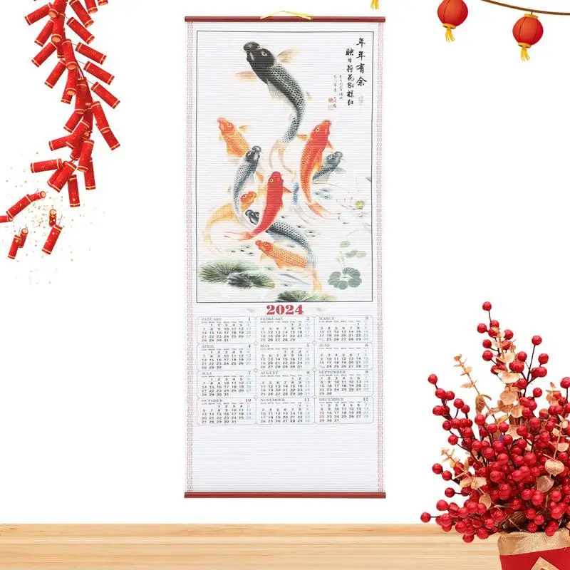Chinese Calendar Year Of The Dragon Wall Scroll Calendar Chinese Zodiac 2024 Lunar Calendar Imitation Rattan Paper Paintings
Chinese Calendar Year Of The Dragon Wall Scroll Calendar Chinese Zodiac 2024 Lunar Calendar Imitation Rattan Paper Paintings