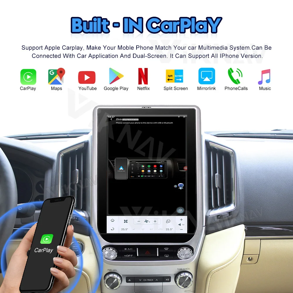 For Toyota Land Cruiser LC200 GXR VXR 2015-2021 Android Car Radio 15.1 Inch Carplay QUALCOMM GPS Navigation Receiver Unit Stereo
For Toyota Land Cruiser LC200 GXR VXR 2015-2021 Android Car Radio 15.1 Inch Carplay QUALCOMM GPS Navigation Receiver Unit Stereo