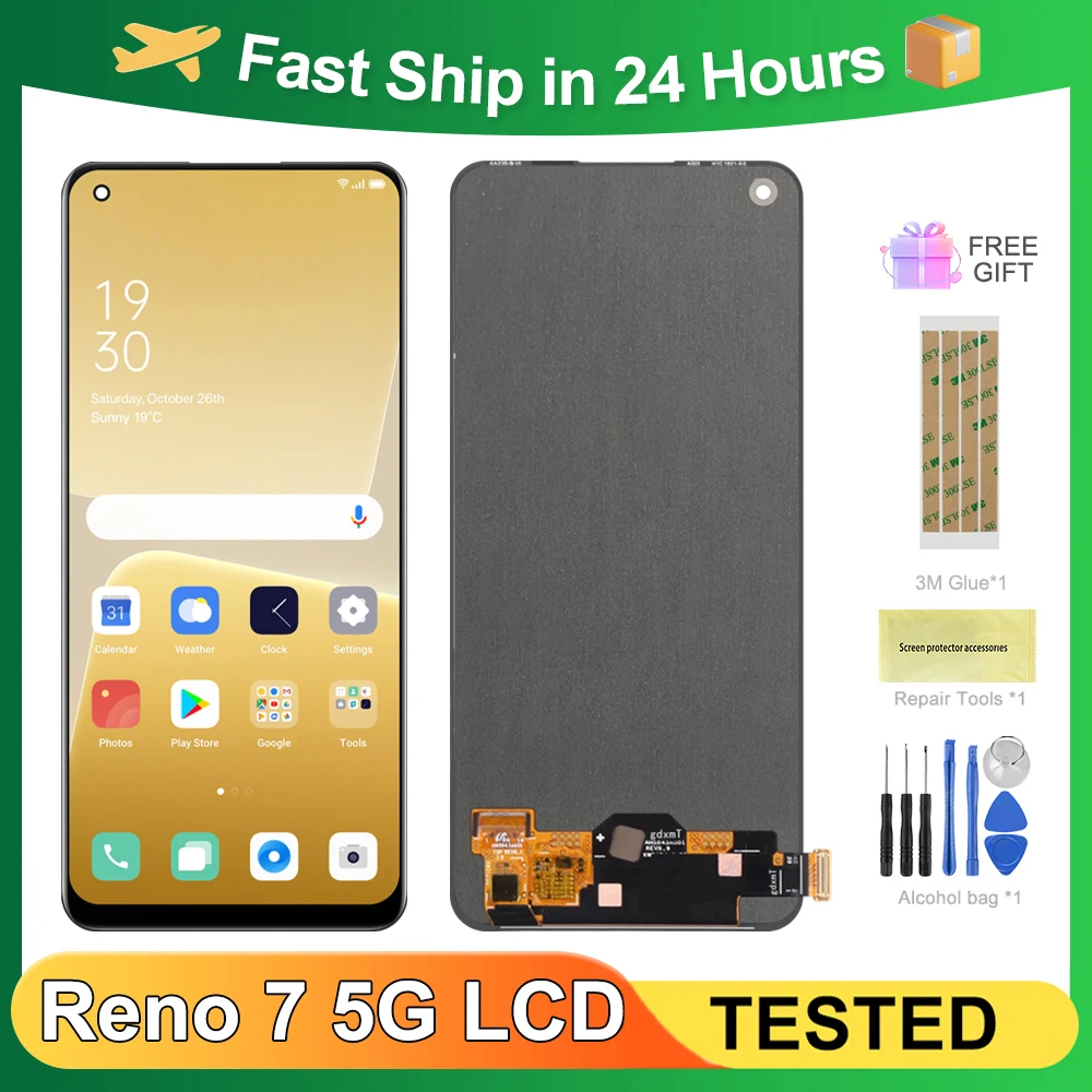 

For OPPO 6.43''Reno7 5G For Ori Reno 7 5G CPH2371 LCD Display Touch Screen Digitizer Assembly Replacement