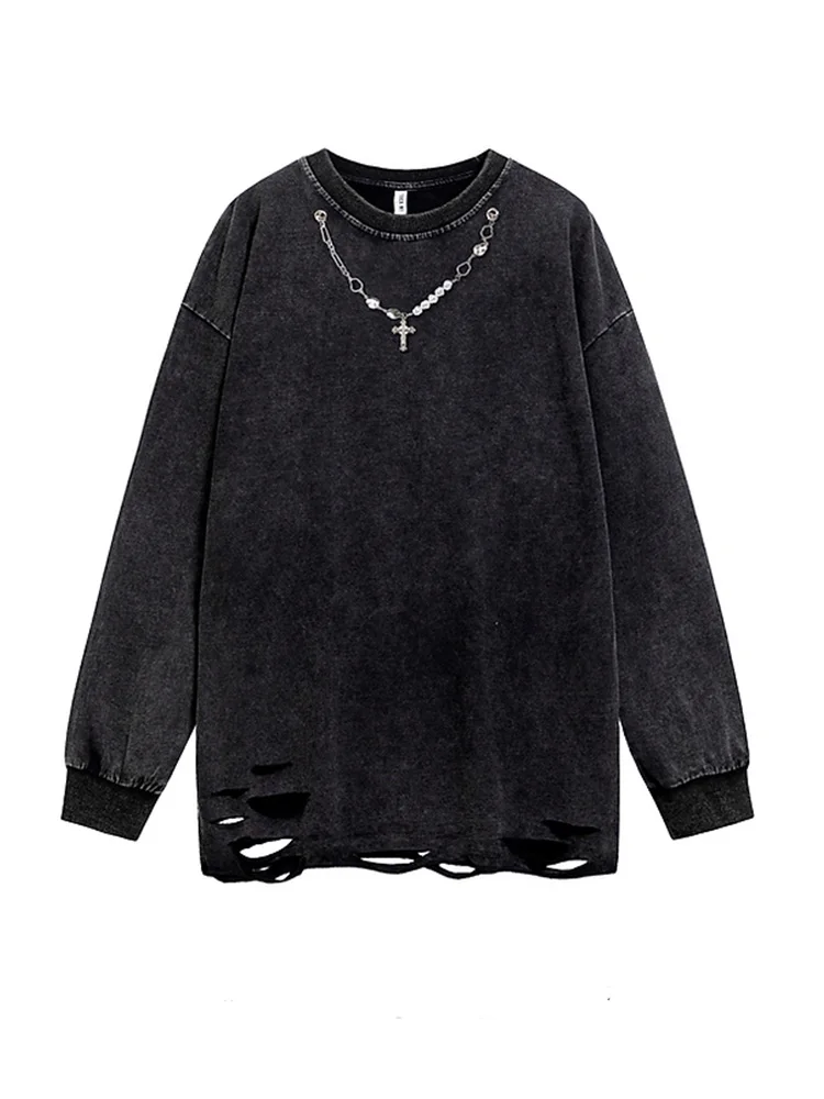 Unisex Autumn Winter Women Long Sleeve Hoodie O-Neck Baddie Style Sweatshirts Chain Oversize Gothic Streetwear 2000s Aesthetic
Unisex Autumn Winter Women Long Sleeve Hoodie O-Neck Baddie Style Sweatshirts Chain Oversize Gothic Streetwear 2000s Aesthetic