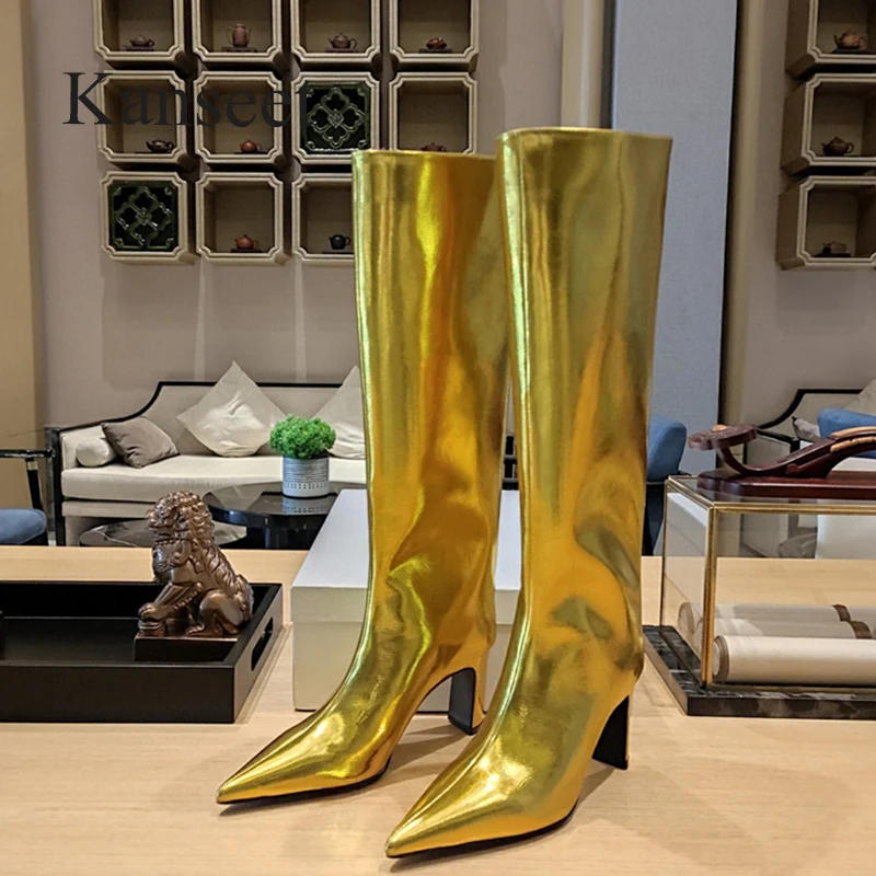 Kanseet 2023 Autumn Winter Boots Fashion Design Microfiber Leather Women Knee-High Boots Sexy Pointed Toe High Heel Long Boot 43
Kanseet 2023 Autumn Winter Boots Fashion Design Microfiber Leather Women Knee-High Boots Sexy Pointed Toe High Heel Long Boot 43
