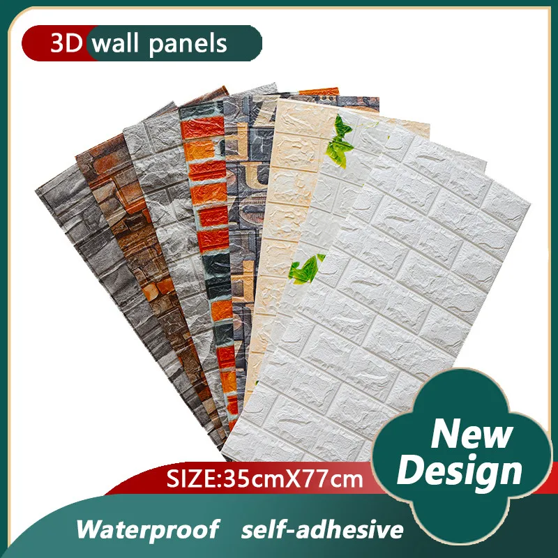 3D Wall Brick Self-Adhesive Home Decoration Panels Roof Foam Wallpaper Living Room 3D Wall Panel Decor Bedroom TV Background
3D Wall Brick Self-Adhesive Home Decoration Panels Roof Foam Wallpaper Living Room 3D Wall Panel Decor Bedroom TV Background