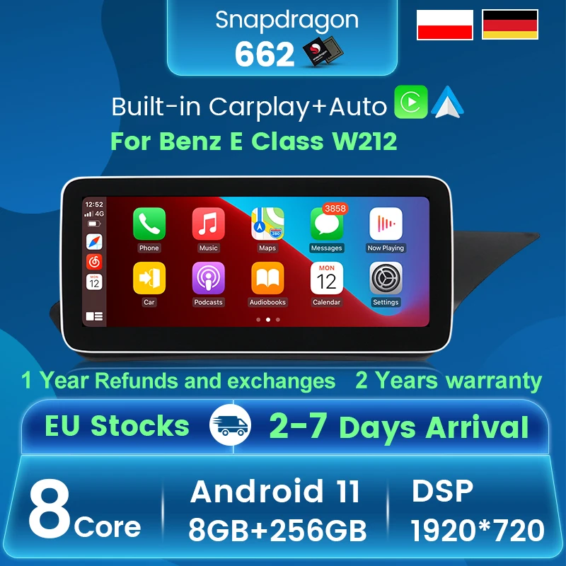 Автомобильный мультимедийный плеер экран 12 5 дюйма Android 11 8 ГБ ОЗУ + 256 Гб ПЗУ радио