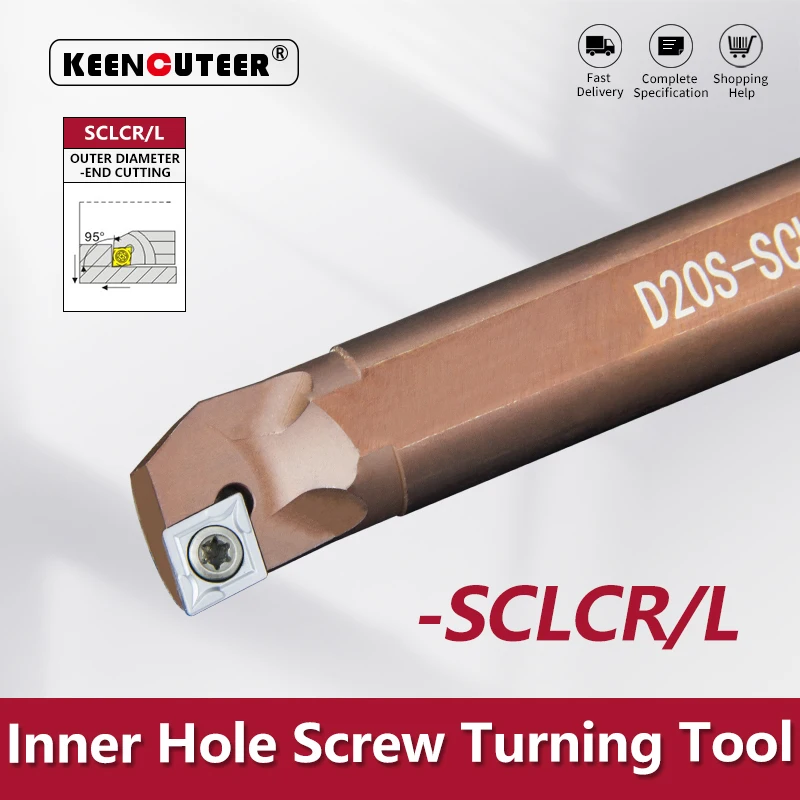 SCLCR Inner Hole Screw Turning Tool Spring Steel Material S07K/ S08K/S12M/S16Q/D06K/D10K/D14N/D20R/D25S/D32T-SCLCR06/09 For CNC 
SCLCR Inner Hole Screw Turning Tool Spring Steel Material S07K/ S08K/S12M/S16Q/D06K/D10K/D14N/D20R/D25S/D32T-SCLCR06/09 For CNC