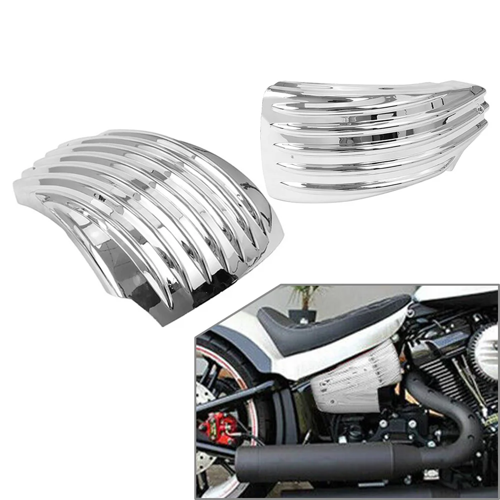 

Chrome ABS Motorcycle Battery Side Cover Panels Left+Right 2Pcs For Harley Davidson Softail 2018-2022 Low Rider Street Bob