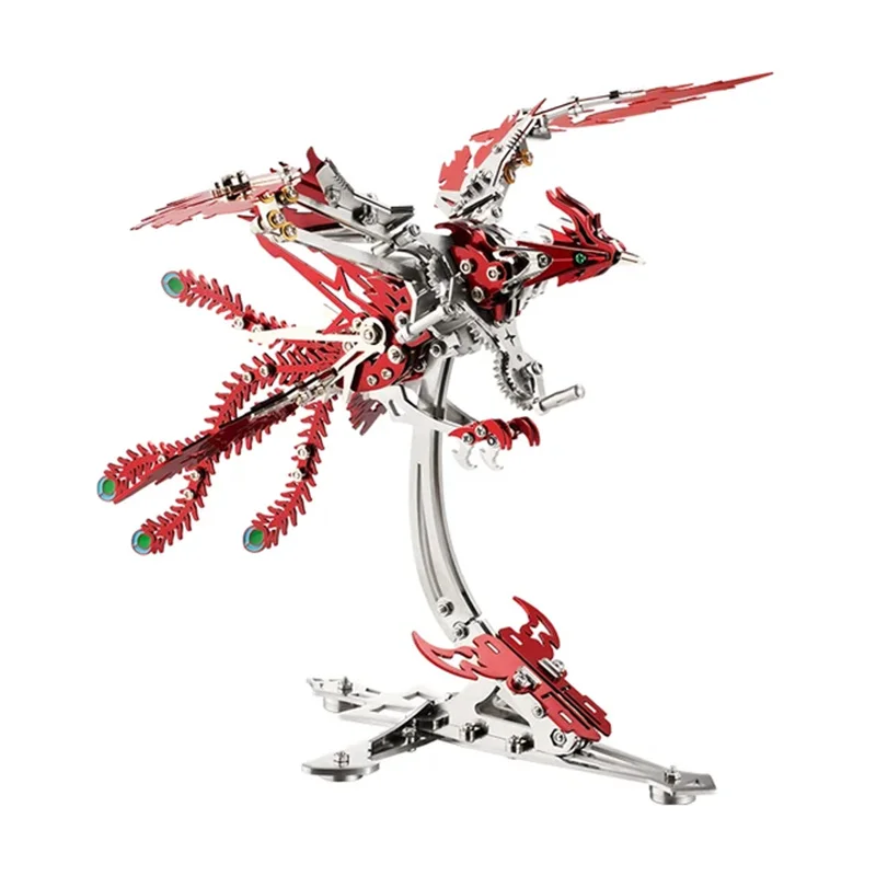 

Набор металлических моделей «сделай сам» Феникс, сборная игрушка для детей, 3D пазл, механические панковские пазлы с птицами для взрослых и детей, подарок
