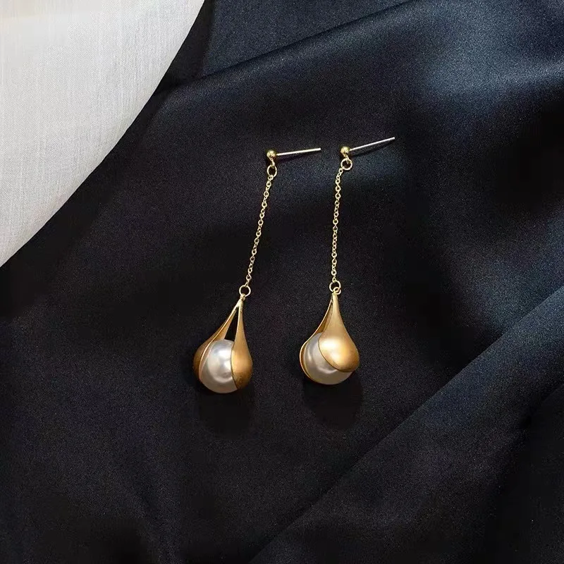 Korean Fashion Long Dangle Imitation Pearl Drop Earrings for Women Wedding Party Vintage Golden Color Plated Statement Jewelry 8 Mallzona S2cc2aacfe0d04b829c279fe605557f43F Korean Fashion Long Dangle Imitation Pearl Drop Earrings for Women Wedding Party Vintage Golden Color Plated Statement Jewelry Mallzona