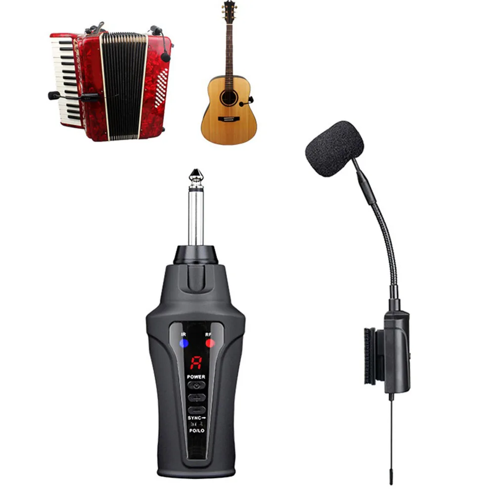 

Professional UHF Wireless Mic Receiver Transmitter System For Guitar Accordion Guitar Receiver Transmission Adapter Microphone