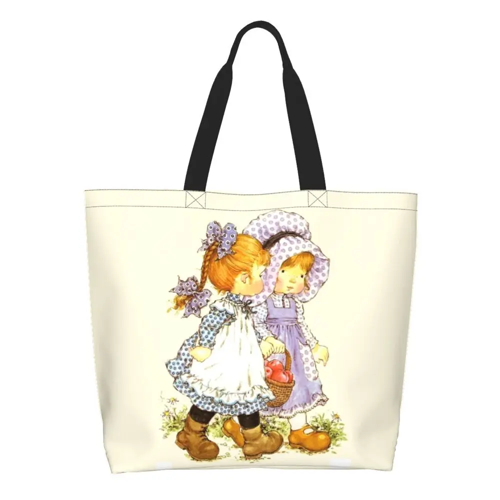 Custom Kawaii Sarah Kay Shopping Canvas Bags Women Portable Large Capacity Groceries Girl Roses And Watering Tote Shopper Bags 65 S2cc5c860ab964939a201804bc83c0ffcH