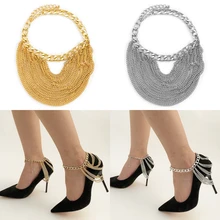 Exaggerated Retro Multi Layered Link Chain Tassel Shoe Chain Anklets For Women Punk Anklets On Foot Barefoot Sandals Jewelry
Exaggerated Retro Multi Layered Link Chain Tassel Shoe Chain Anklets For Women Punk Anklets On Foot Barefoot Sandals Jewelry