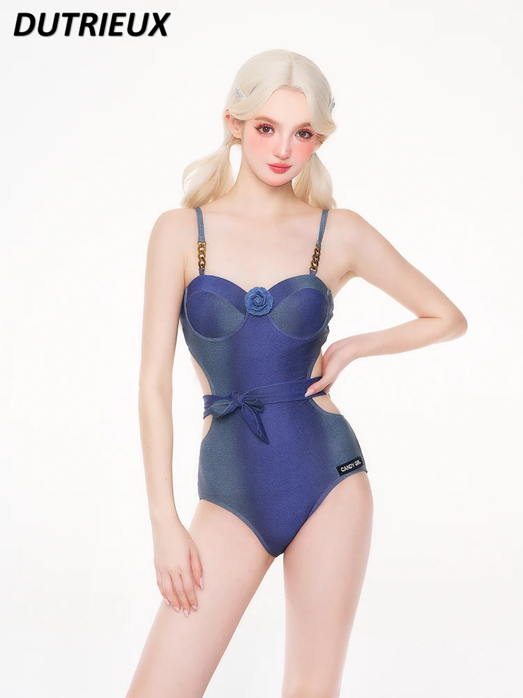 Summer New Hot Girl Strap Steel Support Push Up Swimsuit Pure Fashion Girl One-Piece Swimwear Hot Spring Bathing Suit for Women
Summer New Hot Girl Strap Steel Support Push Up Swimsuit Pure Fashion Girl One-Piece Swimwear Hot Spring Bathing Suit for Women
