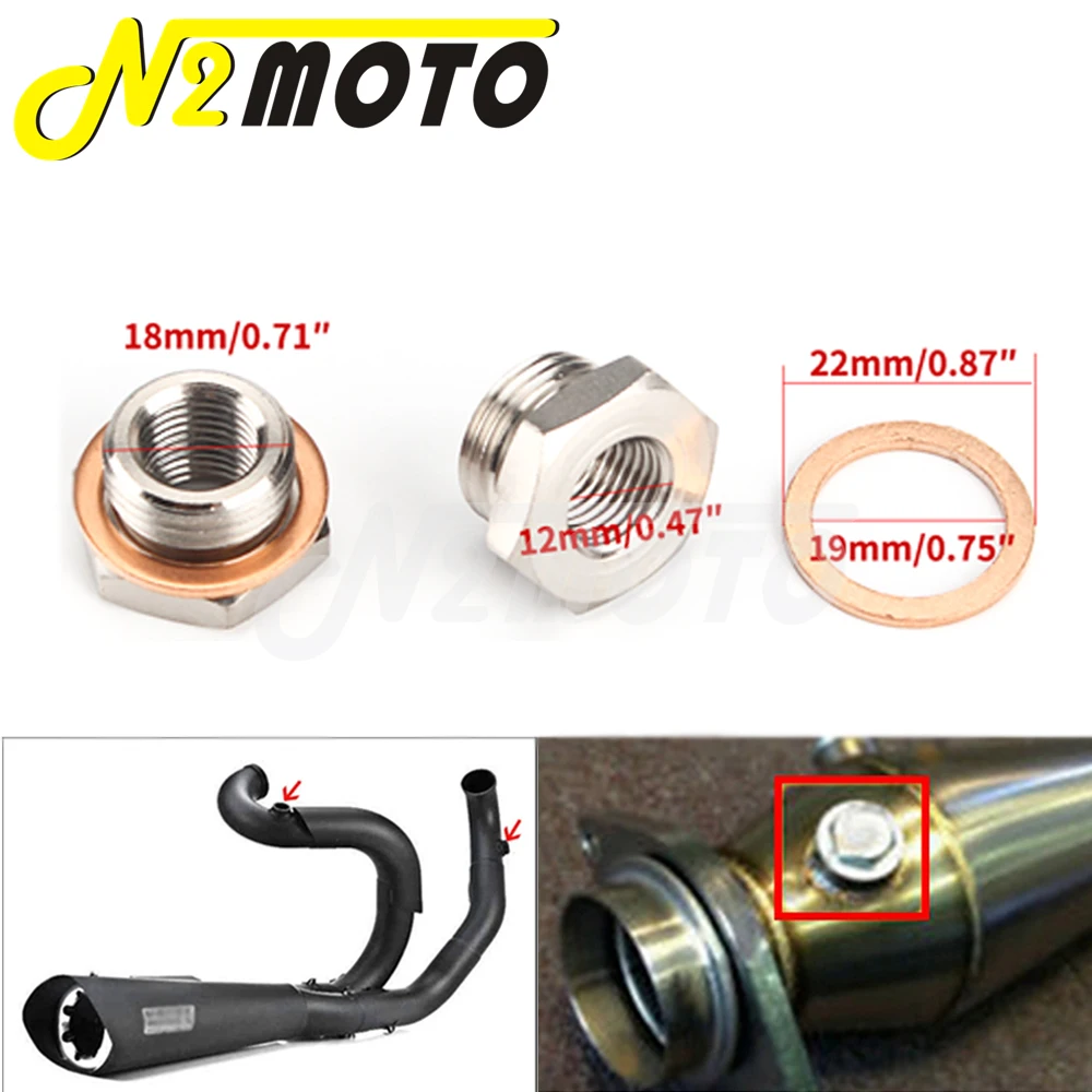 Exhaust Pipe Reducer Adapters 18 mm-12 mm Exhaust O2 Oxygen Sensor Spacer For Harley Sportster 883 1200 Softail Touring CVO Dyna
Exhaust Pipe Reducer Adapters 18 mm-12 mm Exhaust O2 Oxygen Sensor Spacer For Harley Sportster 883 1200 Softail Touring CVO Dyna