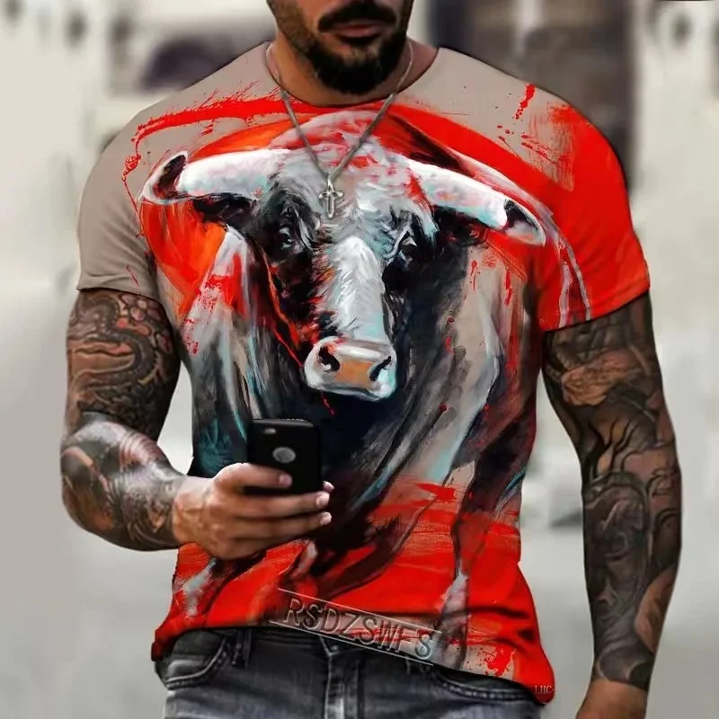 Sports Men'S T Shirt Spanish Bullfight Shirts Casual Print Short Sleeve Tees Streetwear T-Shirt Everyday Fashion O-Neck Clothing
Sports Men'S T Shirt Spanish Bullfight Shirts Casual Print Short Sleeve Tees Streetwear T-Shirt Everyday Fashion O-Neck Clothing