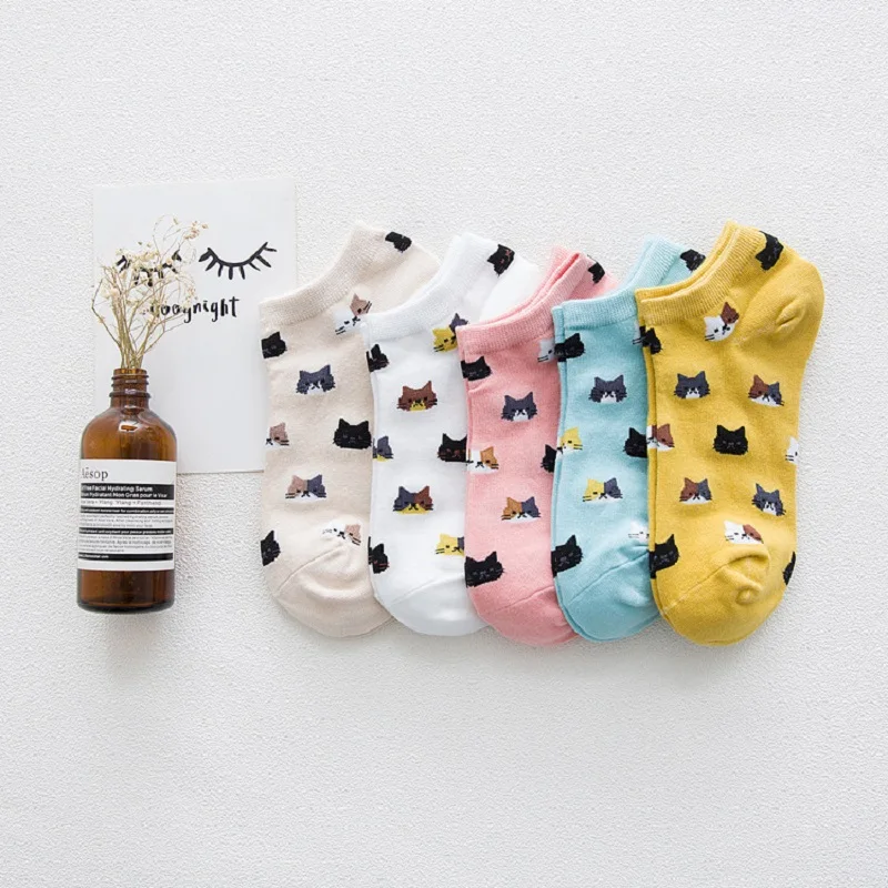 5 Pairs Casual Cotton Women Socks Ankle Lot Cartoon Cute Bear Cat Print Low Cut Fashion Sports Animal Heart Kawaii Slippers Set
5 Pairs Casual Cotton Women Socks Ankle Lot Cartoon Cute Bear Cat Print Low Cut Fashion Sports Animal Heart Kawaii Slippers Set