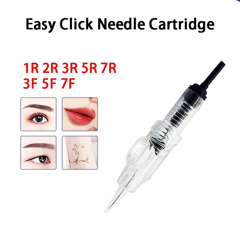 

50pcs Disposable Permanent Makeup Cartridge Needles 1RL for Microblading Eyebrow Tattoo Dermograph Machine Permanent Makeup Pen