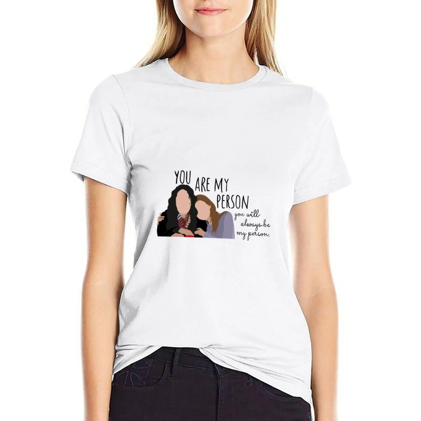Meredith & Cristina “you are my person” T-shirt tops anime clothes white t-shirts for Women
Meredith & Cristina “you are my person” T-shirt tops anime clothes white t-shirts for Women