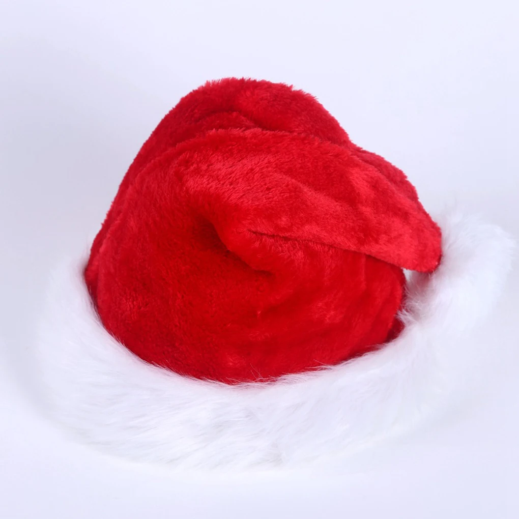 

Christmas Hat Classic Santa Claus Caps Breathable Thicken Xmas Hats Skin Friendly Headwear Holiday Headgear for Adults