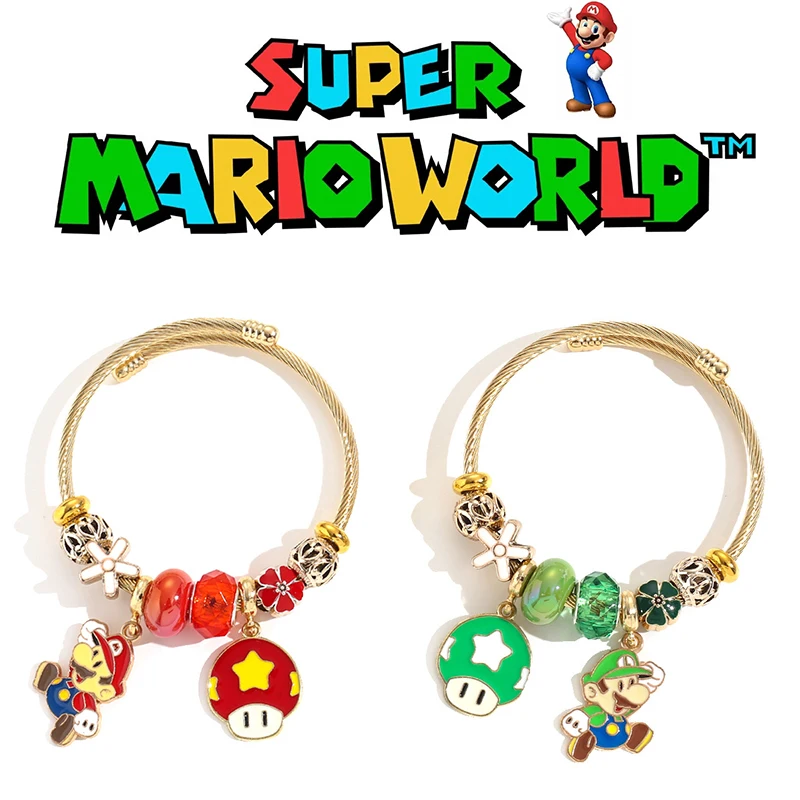 2 Styles Super Mario Stainless Steel Alloy Beading Decoration Bracelet Cartoon Anime Figure Image Children Christmas Gift
2 Styles Super Mario Stainless Steel Alloy Beading Decoration Bracelet Cartoon Anime Figure Image Children Christmas Gift