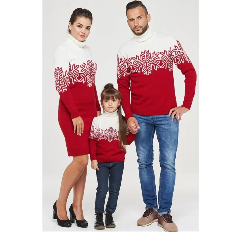 2023 European And American Christmas New Suéteres Parent Child Iron On Transfer For Clothing High Collar Jacquard Sweater Women
2023 European And American Christmas New Suéteres Parent Child Iron On Transfer For Clothing High Collar Jacquard Sweater Women