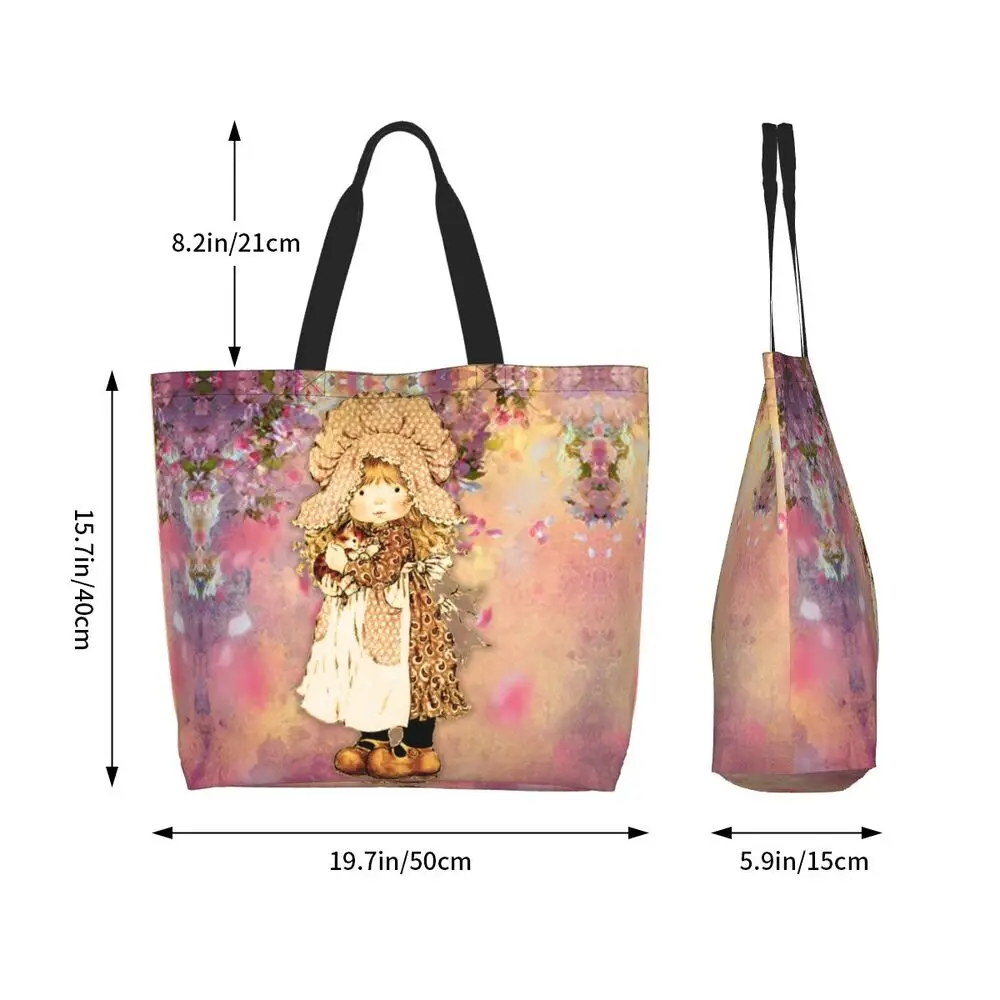 Custom Kawaii Sarah Kay Shopping Canvas Bags Women Portable Large Capacity Groceries Girl Roses And Watering Tote Shopper Bags 62 S2ccfdbc2c2414ee293e8ac73d78f3fd3y