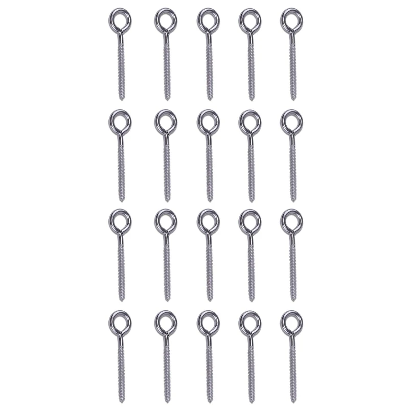 20 Pack Stainless Steel Eye Shape Screws Metal Hook Wood Terminal Ring Eyelet Hooks Self Tapping Screws M6
20 Pack Stainless Steel Eye Shape Screws Metal Hook Wood Terminal Ring Eyelet Hooks Self Tapping Screws M6