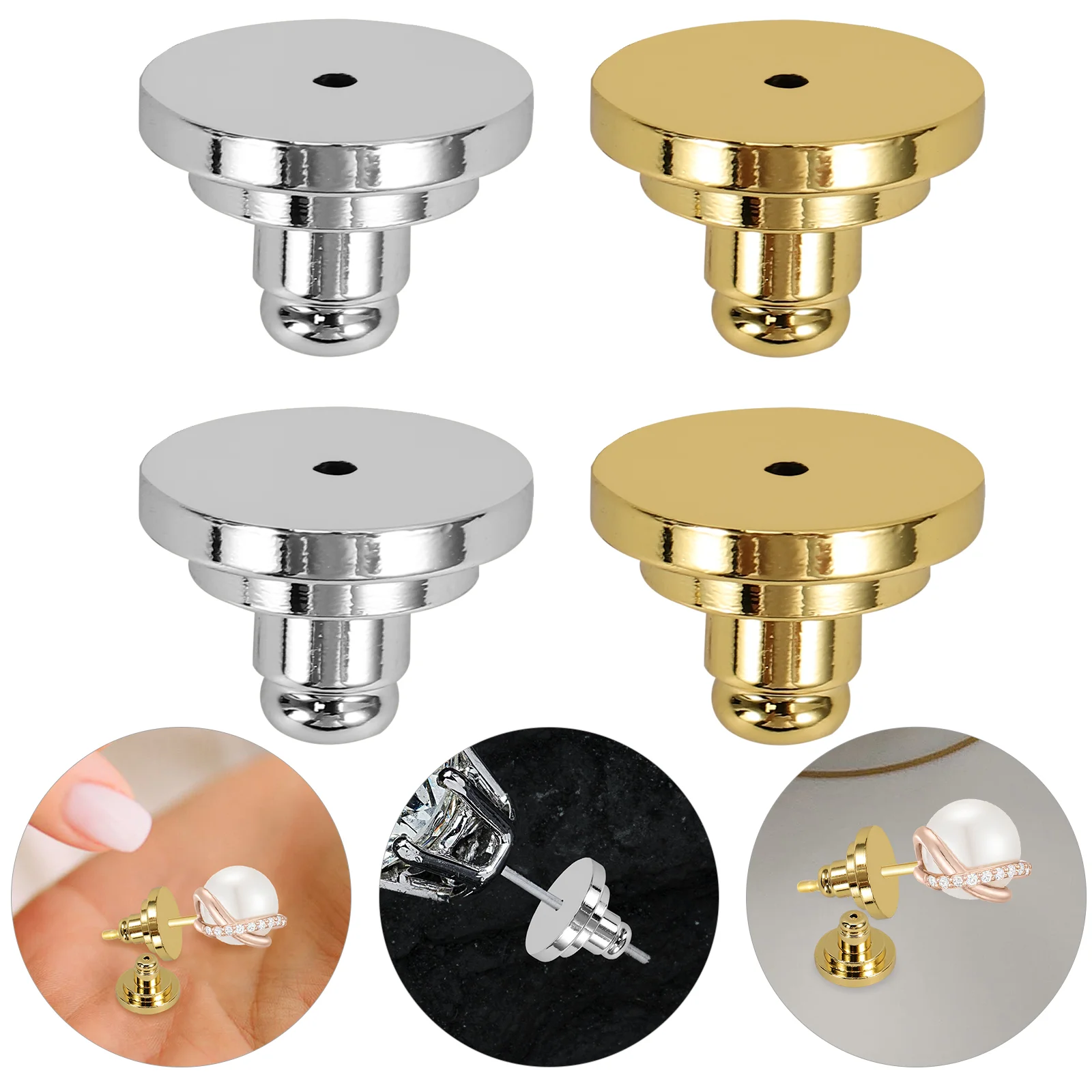 4Pcs Earring Studs Electroplate Small Earring Backs For Wire Earrings Small Studs Small Earring Backs For Wire Earrings
4Pcs Earring Studs Electroplate Small Earring Backs For Wire Earrings Small Studs Small Earring Backs For Wire Earrings