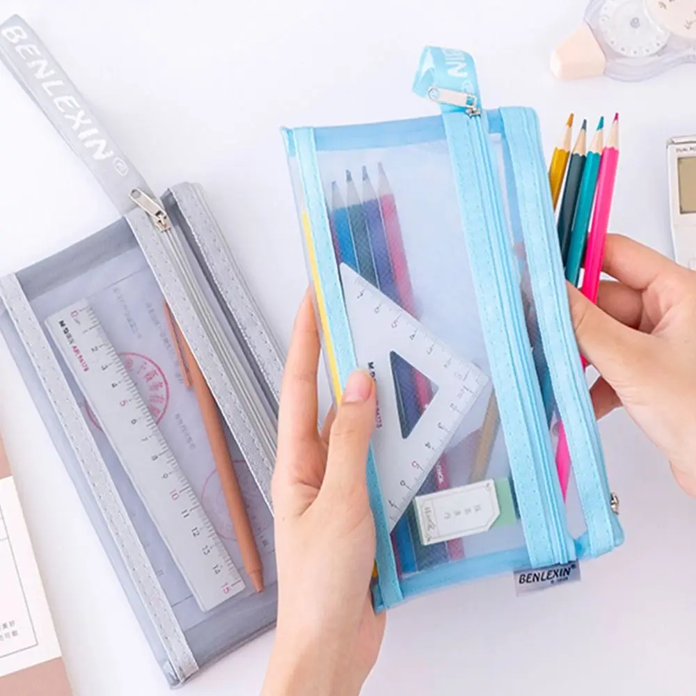 Прозрачные студенческие канцелярские принадлежности, детский двухслойный вместительный пенал, настольные сумки для хранения, сумка для карандашей, канцелярская сумка
Прозрачные студенческие канцелярские принадлежности, детский двухслойный вместительный пенал, настольные сумки для хранения, сумка для карандашей, канцелярская сумка