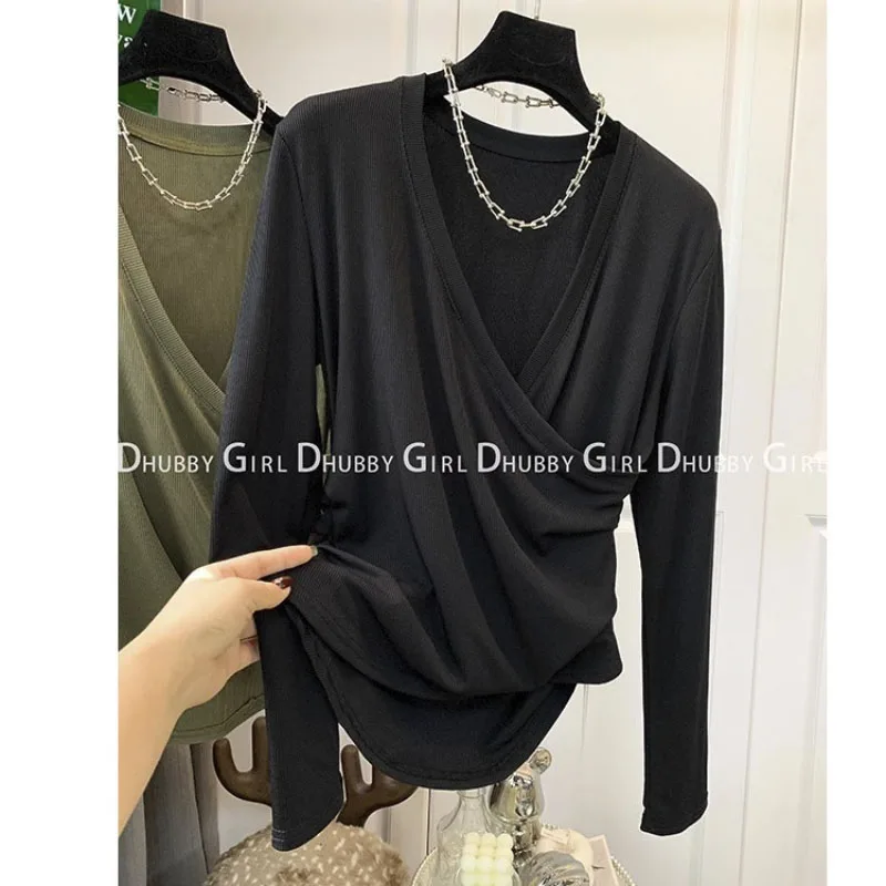 V-neck Long-sleeved Vintage Commuter T-Shirts Women Knitted Basic Casual Tops Female Cozy Loose Cotton Tee 2023 Harajuku Shirt
V-neck Long-sleeved Vintage Commuter T-Shirts Women Knitted Basic Casual Tops Female Cozy Loose Cotton Tee 2023 Harajuku Shirt